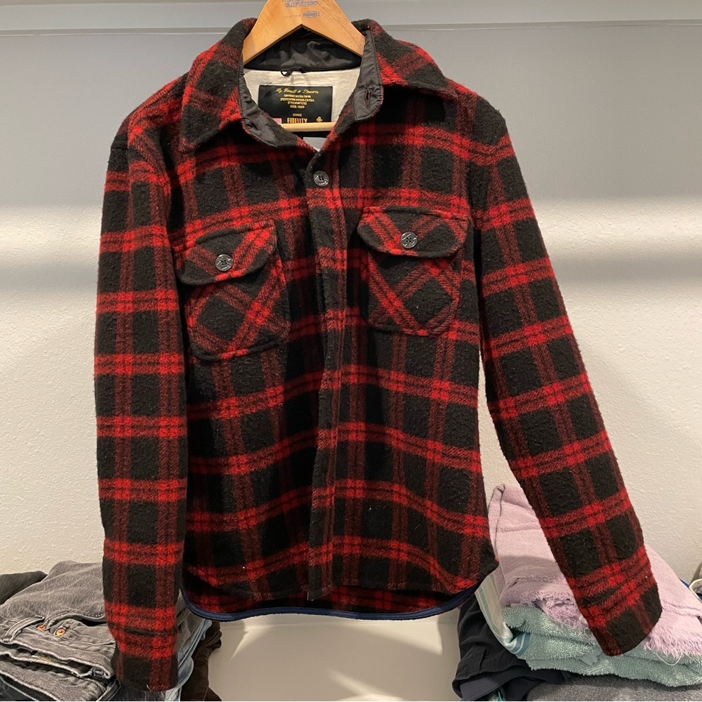 Fidelity men’s thick wool shirt jacket